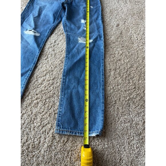 NWT Women's Levi's 501 Size 30 x 32 High Rise Straight Leg Cotton Jeans Blue - Picture 2 of 8